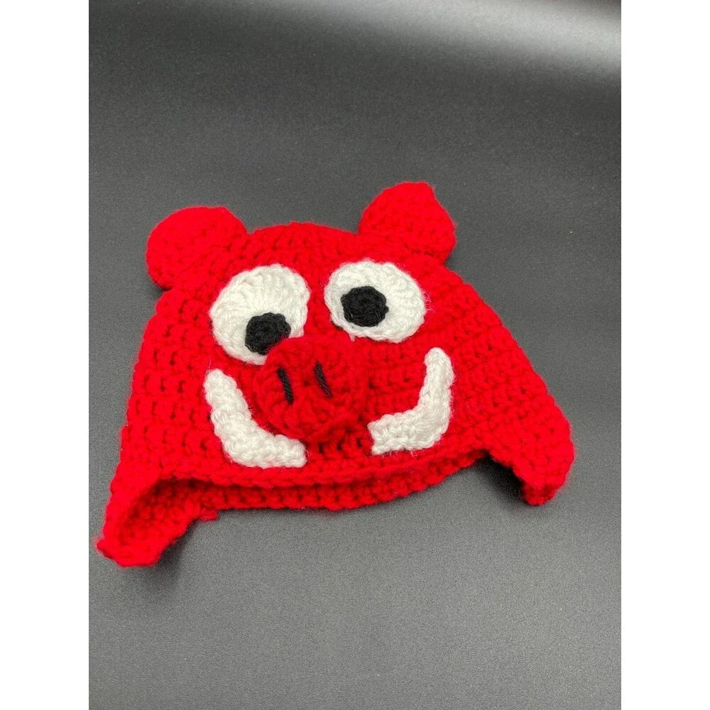 Arkansas Razorback Red Hogs Knit Toddler Baby Beanie Winter Hat Cap